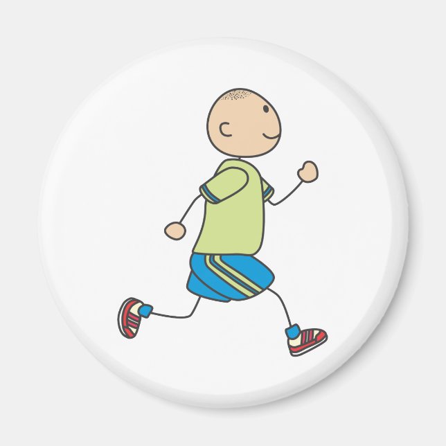 Cute Shirts | Cute Boy Running Gift Shirts Magnet (Front)
