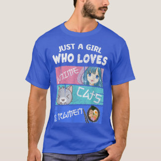 Cute Shirts Just A Girl Who Loves Anime Cats And R