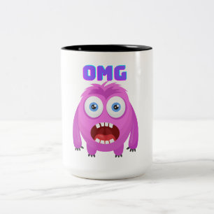 Cute Shocked Monster Mug – Funny OMG Cartoon Desig