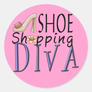 Cute...shoe shopping DIVA stickers