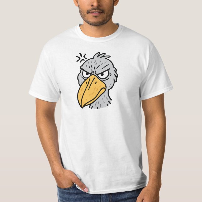 Cute Shoebill Stork Bird T-Shirt (Front)