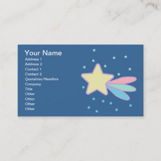 Cute Shooting Star Comet Business Card