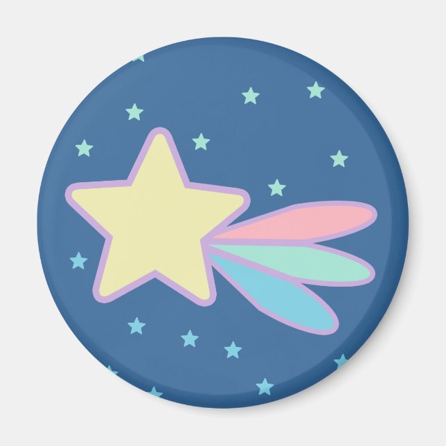 Cute Shooting Star Comet Magnet (Front)