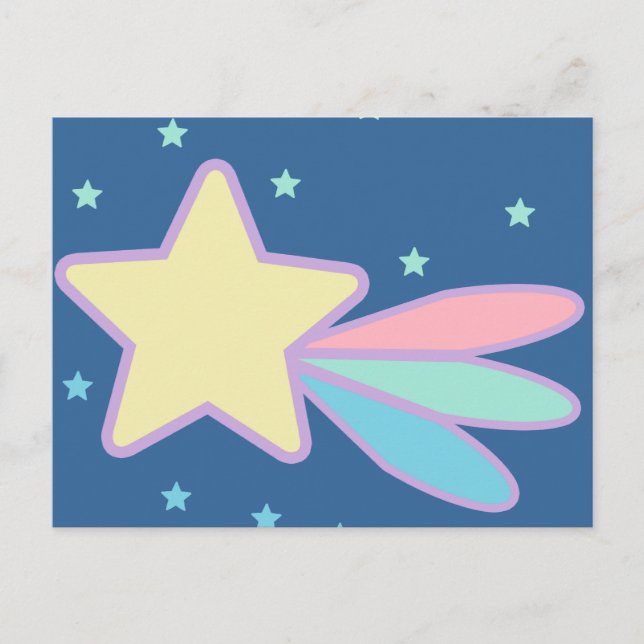 Cute Shooting Star Comet Postcard (Front)