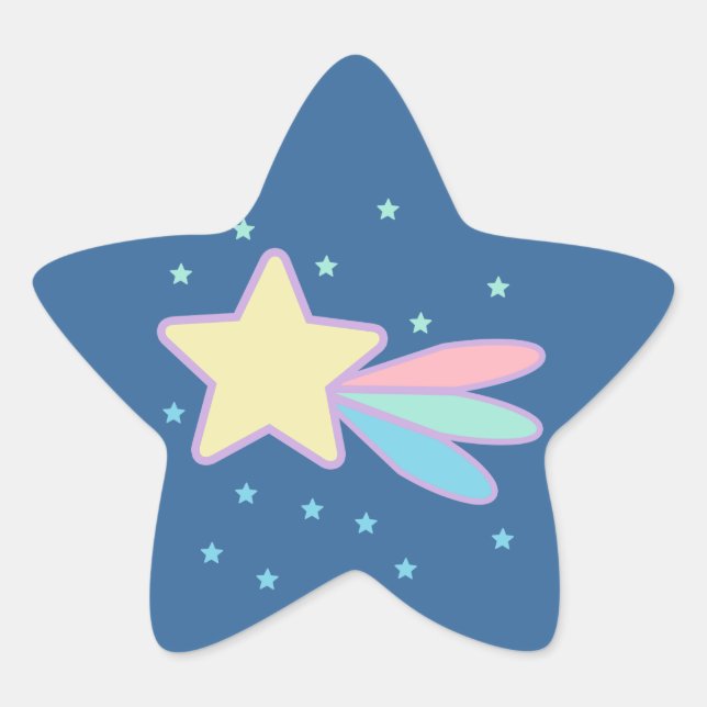 Cute Shooting Star Comet Star Sticker (Front)