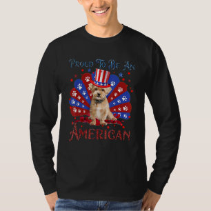 Cute Shorkie American Flag Happy 4th Of July T-Shirt