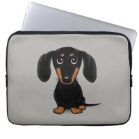 Cute Short Haired Black and Tan Dachshund