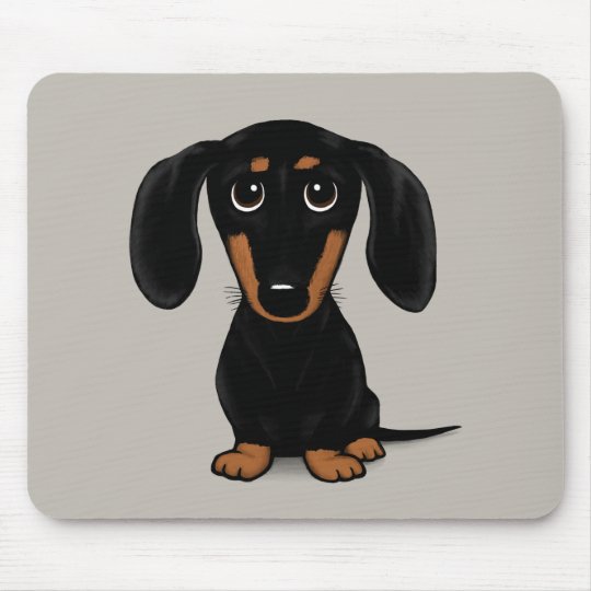 Cute Short Haired Black And Tan Dachshund Mouse Pad Zazzle Com Au