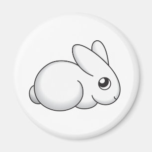 Cute Shy Bunny Magnet