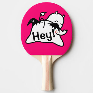 Cute Shy Devil in LOVE Ping Pong Paddle