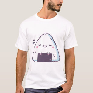 Cute Shy Onigiri Japanese Rice Ball T-Shirt