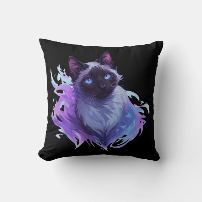 Cute Siamese Cat Cushion (Front)