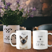 Cute Siamese Cat Custom Best Mum / Dad 