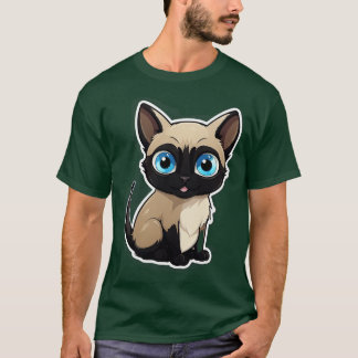Cute Siamese Cat Lover Funny Siamese Cat 6 T-Shirt