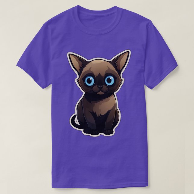 Cute Siamese Cat Lover Funny Siamese Cat 7 T-Shirt (Design Front)