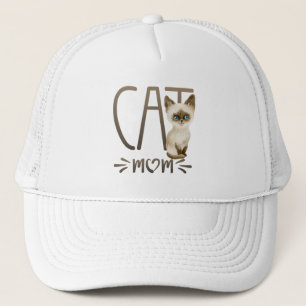 Cute Siamese Cat Mum Gift Funny Kitty  Trucker Hat