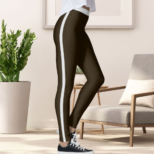 Cute Siamese Cat Pet Photo Name Brown Personalised Leggings