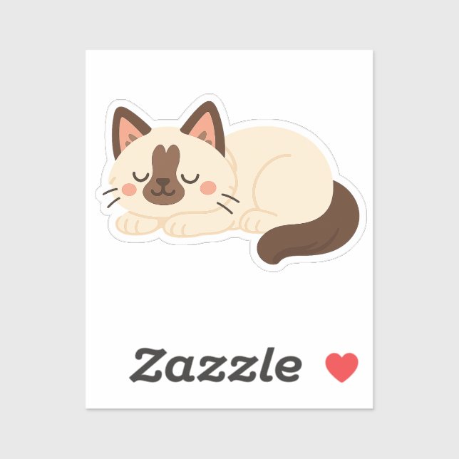 Cute Siamese Cat Sleeping (Sheet)