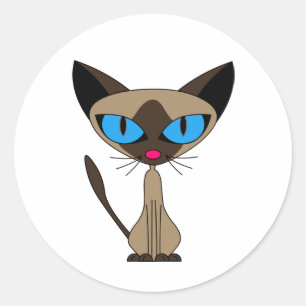 Cute Siamese Cat Stickers