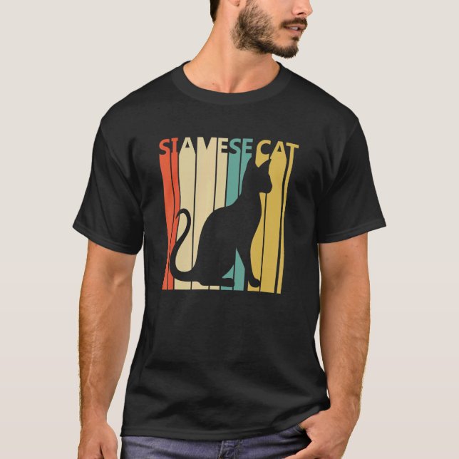 Cute Siamese Cat T-Shirt (Front)