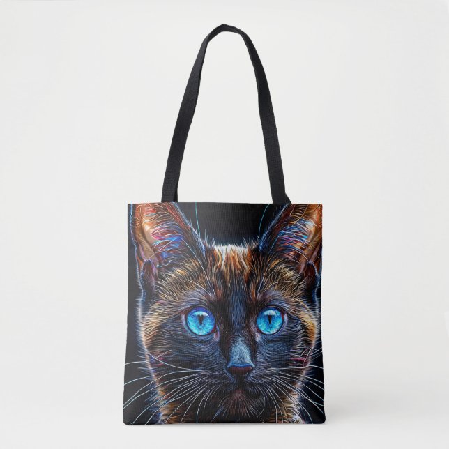 Cute Siamese cat Tote Bag (Front)