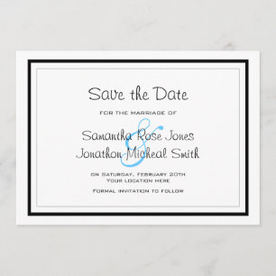 Cute Siamese Cats Tail Heart Wedding Save the Date