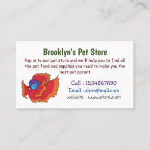 Cute Siamese fighting fish betta cartoon  Business Card