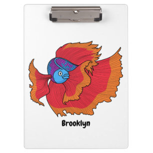 Cute Siamese fighting fish betta cartoon  Clipboard