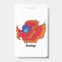 Cute Siamese fighting fish betta cartoon