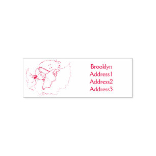 Cute Siamese fighting fish betta cartoon Self-inking Stamp