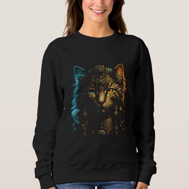 Cute Siberian Cat  Egyptian Pharaoh Siberian Cat O Sweatshirt (Front)