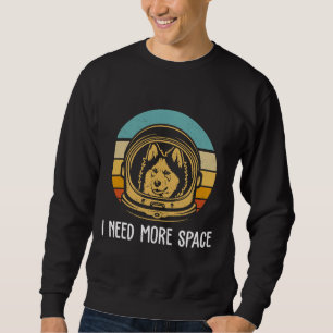 Cute Siberian Husky Astronaut  Funny Siberian Husk Sweatshirt