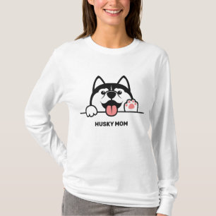 Cute Siberian Husky custom text T-Shirt