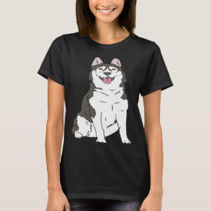 Cute Siberian Husky dog  Husky graphics T-Shirt