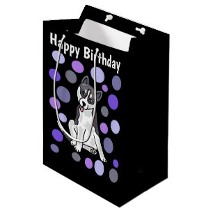 Cute Siberian Husky Puppy Dog Art Medium Gift Bag