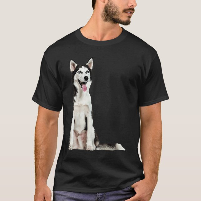 Cute Siberian Husky T-Shirt (Front)
