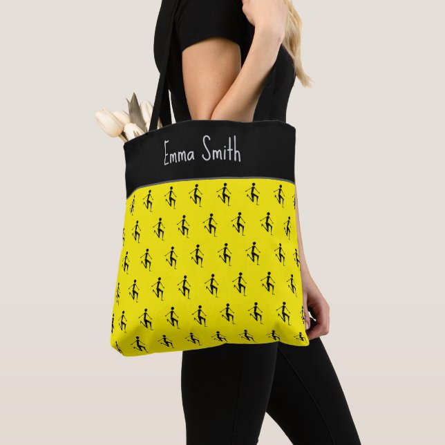 Cute Silhouette athlete Pattern Tote Bag (Close Up)