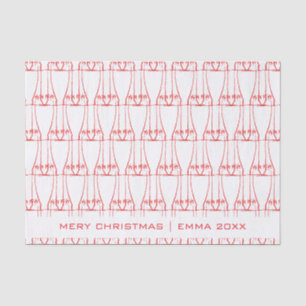 Cute Silhouette Coconut Trees Christmas Tissue Paper