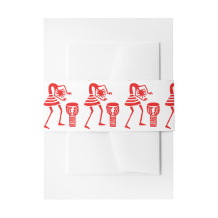 Cute Silhouette, Happy Dance Invitation Belly Band