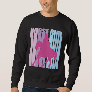 Cute Silhouette Horseback Rider Riding Funny Horse Sweatshirt