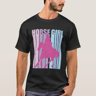Cute Silhouette Horseback Rider Riding Funny Horse T-Shirt