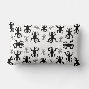 Cute Silhouette Lizard Pattern Lumbar Cushion
