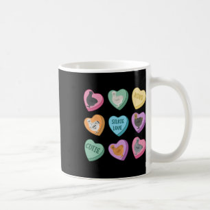 Cute Silkie Chicken Heart Candy Valentine Day Farm Coffee Mug