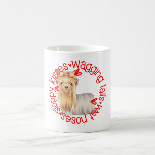 Cute Silky Terrier dog, sloppy kisses Coffee Mug