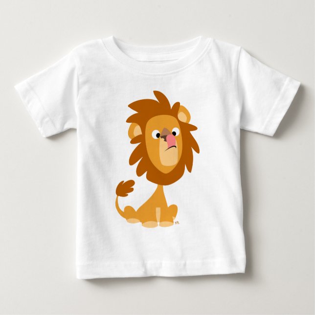 Cute Silly Cartoon Lion! Baby T-Shirt (Front)