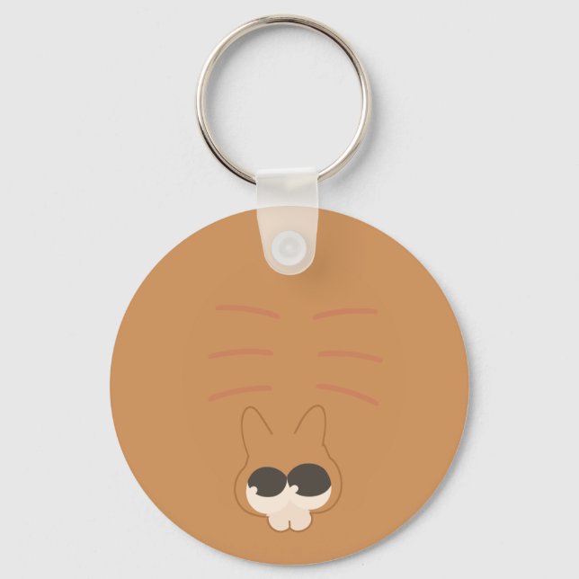 Cute Silly Cat - keychain (Front)