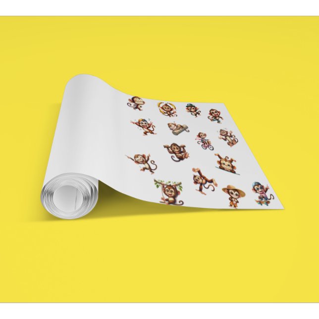 Cute Silly Funny Monkey Watercolor Pattern Wallpaper (Creator Uploaded)