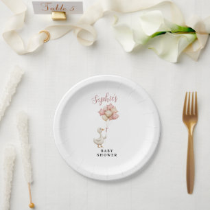 Cute Silly Goose Baby Shower PAPER PLATES
