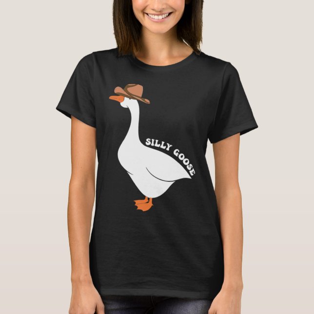 Cute Silly Goose Ugly Xmas  Goose Trendy Clothing T-Shirt (Front)