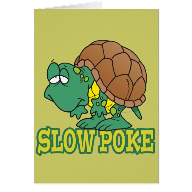cute silly slow poke turtle cartoon (Front)